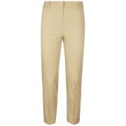 Max Mara Weekend Beige Bomull Cigarettebyxor Beige, Dam