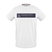 Aquascutum Bomull Logo T-shirt Korta ärmar White, Herr