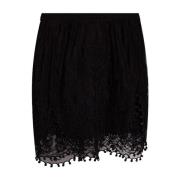 Isabel Marant Svart Spetsdetalj Kjol Black, Dam