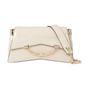 Karl Lagerfeld Stilren Läder Väska K/Seven 2.0 Beige, Dam