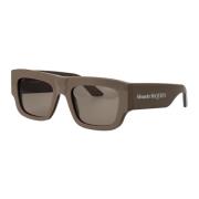 Alexander McQueen Stiliga solglasögon Am0449S Brown, Herr