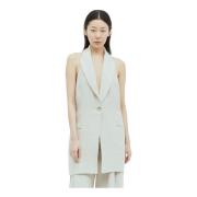 St. Agni Linne Halterneck Vest Beige, Dam