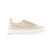 Ami Paris Bomull sneakers Beige, Herr