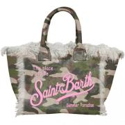 MC2 Saint Barth Camouflage Vanity Väska med Fransar White, Dam