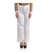 Liu Jo Flare Cropped Byxor White, Dam