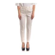 Seventy Slim Fit Ankelbyxor i Poly Stretch Beige, Dam