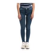 Liu Jo Högmidjade skinny jeans Blue, Dam