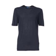 Kired Bomull Crew Neck T-shirt Blue, Herr