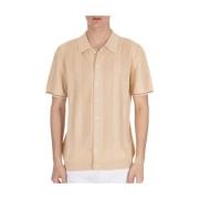 Daniele Fiesoli Vintage Overshirt i Bomullstickning Beige, Herr