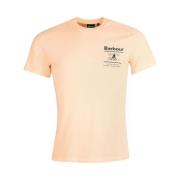 Barbour Nautical Style T-Shirt  Sands Orange, Herr