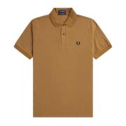 Fred Perry Original Plain Polo Dark Caramel/Navy Brown, Herr