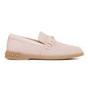 Valentino Rosa Mocka Loafers med Rockstud-detaljer Pink, Dam