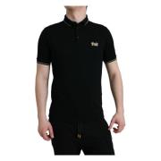 Dolce & Gabbana Svart Logo Polo T-shirt Black, Herr