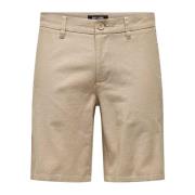 Only & Sons Stiliga Bermuda Shorts för Män Beige, Herr