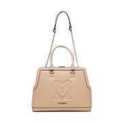 Love Moschino Brun Faux Läder Axelväska Brown, Dam