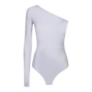 MM6 Maison Margiela Grå Tröja Bodysuit Slim Fit Gray, Dam