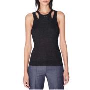 Barbara Bui Elegant Svart Mesh Linne Black, Dam