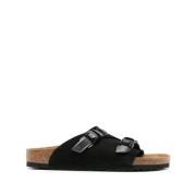 Birkenstock Svarta Zurich Tech Mocka Sandaler Black, Herr