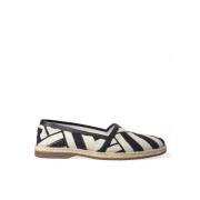 Dolce & Gabbana Lyxiga Randiga Läder Espadriller Multicolor, Dam