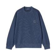 Carhartt Wip Nelson Sweatshirt Ballongpassform Ooborstad Blue, Herr