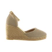 Espadrilles Gyllene Sandaler Beige, Dam