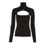 Calvin Klein Jeans Cut Out 2-i-1 Sweater Black, Dam