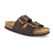 B&Co Bio-Sandal med Justerbara Remmar Brown, Dam