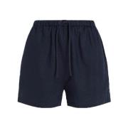 Tommy Hilfiger Casual Linne Shorts Blue, Dam