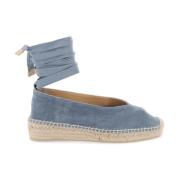 Castañer Handgjorda Ballerina Espadriller med V-formad Överdel Blue, D...