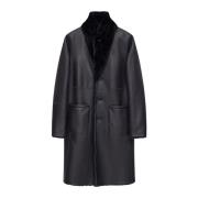 Joseph Vändbar Shearling Kappa Navy Blue, Dam