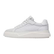 Voile Blanche Lädersneakers Lipari Woven White, Dam