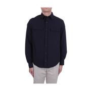 Paul & Shark Nylon Stretch Overshirt med Fickor Blue, Herr