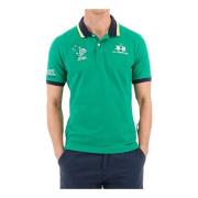 La Martina Polo Shirt Piquet Stretch Grön Bomull Green, Herr