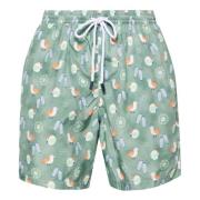 Barba Polyester Simshorts med sidofickor Multicolor, Herr