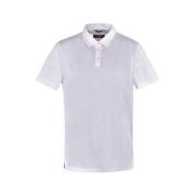 Moorer Bomull Jersey Polo Shirt Pachino-Jcl White, Herr