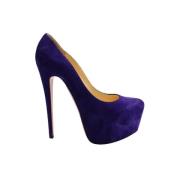 Christian Louboutin Pre-owned Pre-owned Mocka klackskor Purple, Dam