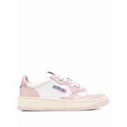 Autry Medalist Sneakers Vit Rosa Logo Patch Pink, Dam