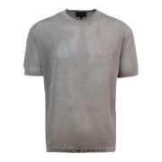 Emporio Armani Grå T-shirt med Jacquard Logo Gray, Herr