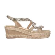 ALMA EN PENA Beige Casual Dam Sandaler med Hemp Sole Beige, Dam