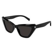 Saint Laurent Lyxiga Cat-Eye Solglasögon Black, Unisex