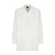 Yohji Yamamoto Vit Pour Homme Bomullsskjorta White, Herr