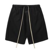 Fear Of God Svarta Bermuda Shorts Jersey Väv Black, Herr