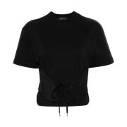 Mugler Svart Korsettstil T-shirt Black, Dam