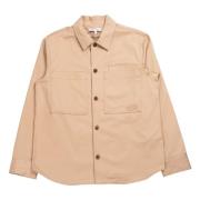 Maison Kitsuné Beige Bomull Overshirt Mm00401Ww0078/P245 Beige, Herr