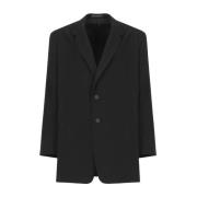 Yohji Yamamoto Svart Herrjacka Peak Revers Black, Herr