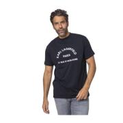 Karl Lagerfeld Navy Blue T-shirt 21 St-Guillaume Black, Herr