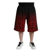 Dolce & Gabbana Leopard Print Bermuda Shorts Multicolor, Herr