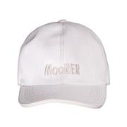 Moorer Ecru Denim Baseballkeps med 3D-logotyp Beige, Unisex