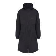 Kiton Svart Bomull Parka Jacka Black, Herr