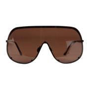 Rick Owens Stiliga Shield Solglasögon Brown, Herr